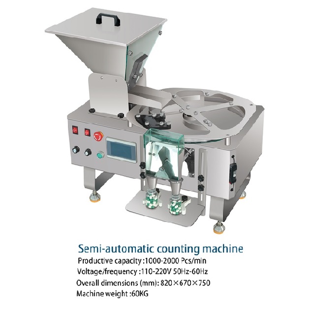 TJ-2B Semi Automatic Vitamin/Candy/Gummy/Tablet/Capsule/ Pill Filling and Feeding Counter Counting Machinery