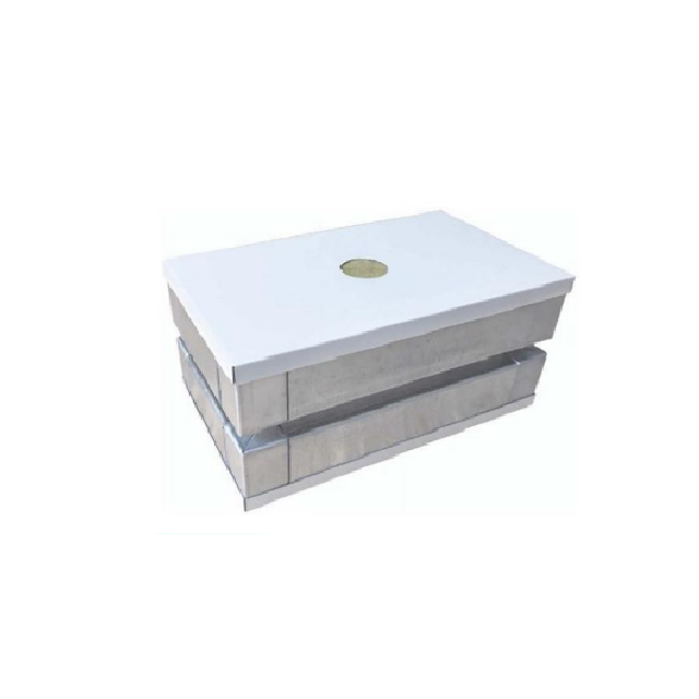 Metal surface double-sided gypsum rock wool handmade sandwich panel 100mm