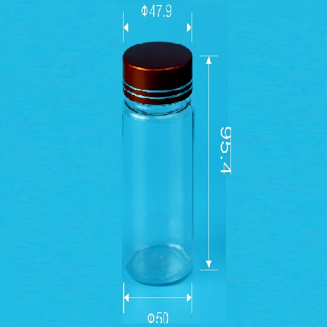 TJ25 Pharmaceutical Capsule Tablets Pill Package Glass Medical Bottle with Cap