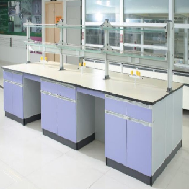 Aluminum-wood laboratory bench