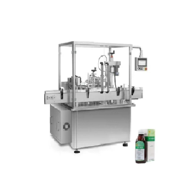 Auto Medication Syrup Filling Glass Bottle Oral Liquid Production Line Machine