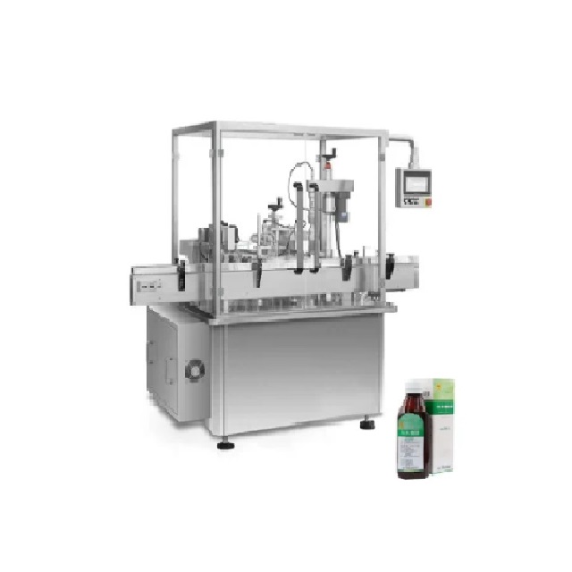 Auto Medication Syrup Filling Glass Bottle Oral Liquid Production Line Machine