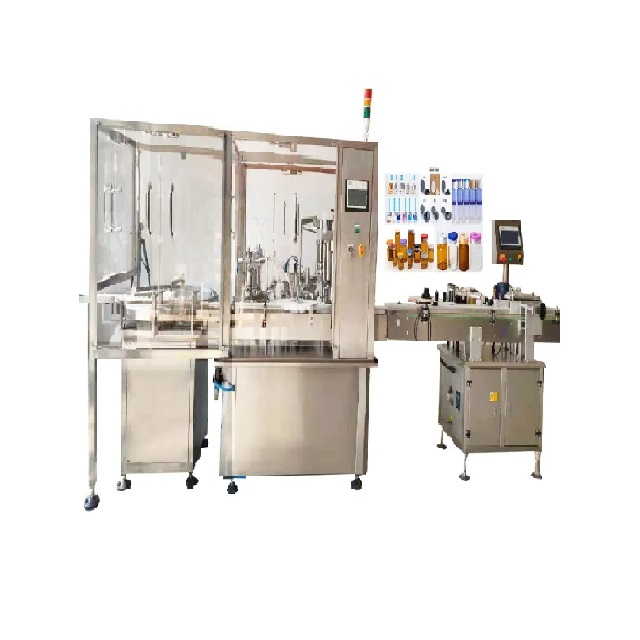 Automatic Liquid Filling Machine Penicillin Bottles Filling Stopper and Capping Machine