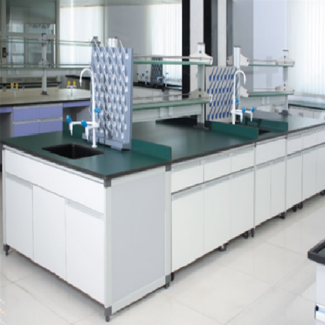 Aluminum-wood laboratory bench